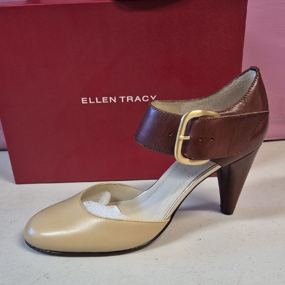 Ellen Tracy Et-Marcia 7.5 Two Tone Heels - New